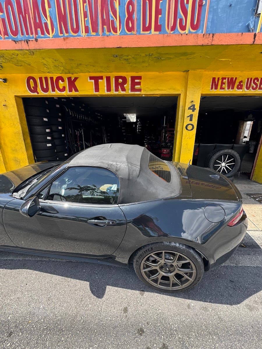 Quick Tire storefront on NW 36th St in Miami, new and used tires